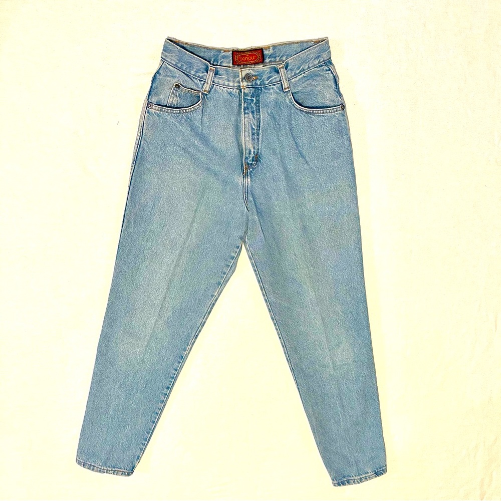 VINTAGE 80s/90s BONJOUR HIGH WAIST RELAXED FIT TAPERED LEG MOM JEAN. SZ 9/10